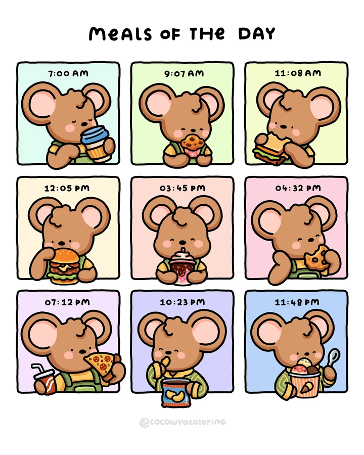 Een maaltijd van de dag kleur-freebie